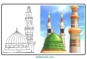 کاربرگ رنگ آمیزی نقاشی میلاد پیامبر حضرت محمد(ص) برای کودکان