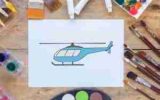 آموزش تصویری نقاشی هواپیما کودکانه ، مرحله به مرحله